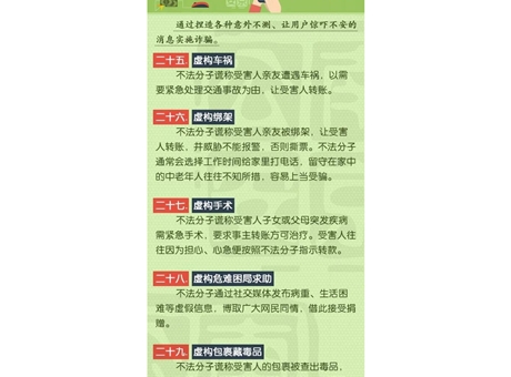 9大類型，58種電信詐騙手法
